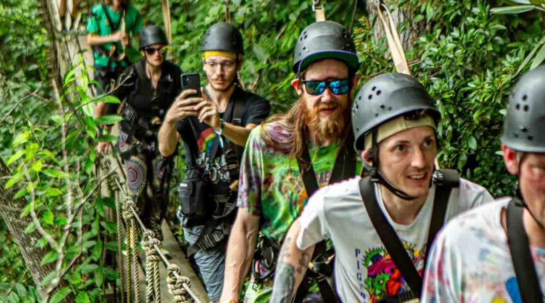 Domefest Zip Line Trip with Pigeons