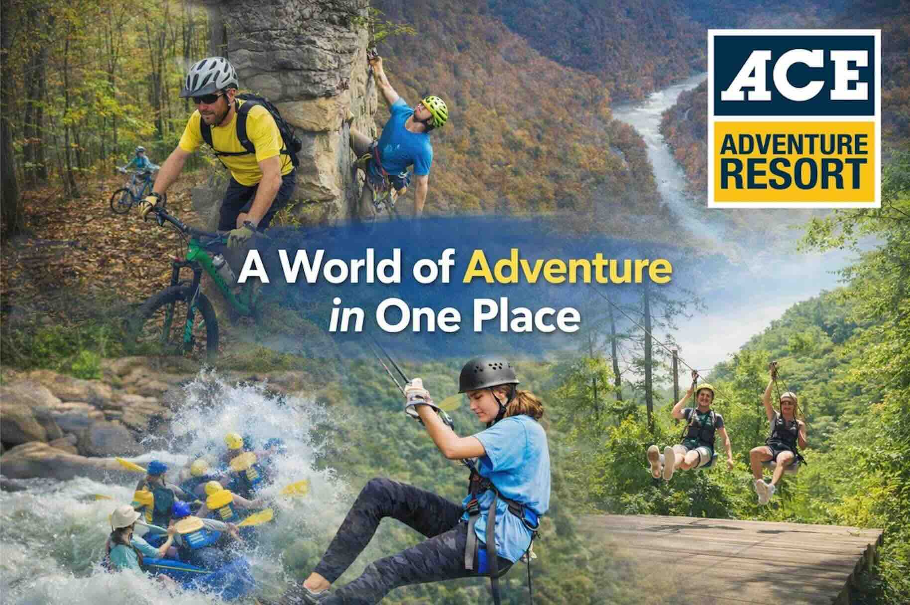world of adventure activities offered at ace adventure resort in the new river gorge