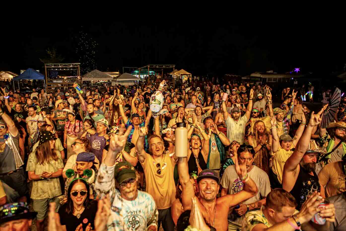 Large crowd shot at domefest 2025 at ace adventure resort in the new river gorge