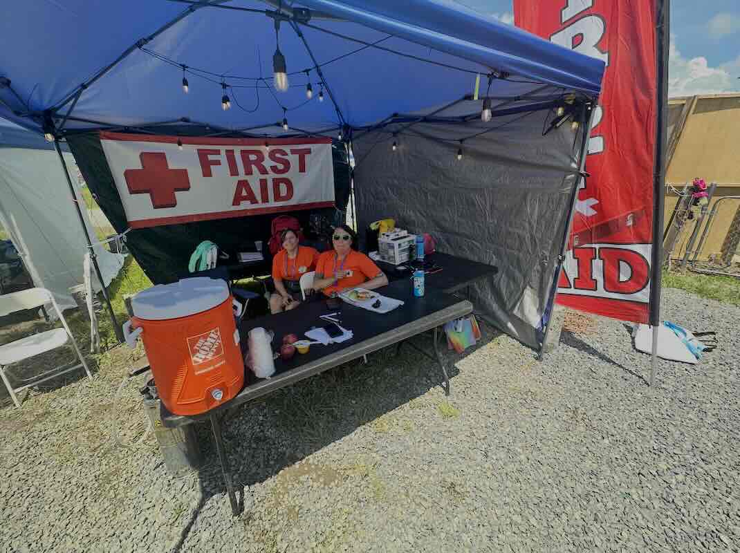 first aid team at mountain music festival at ace adventure resort
