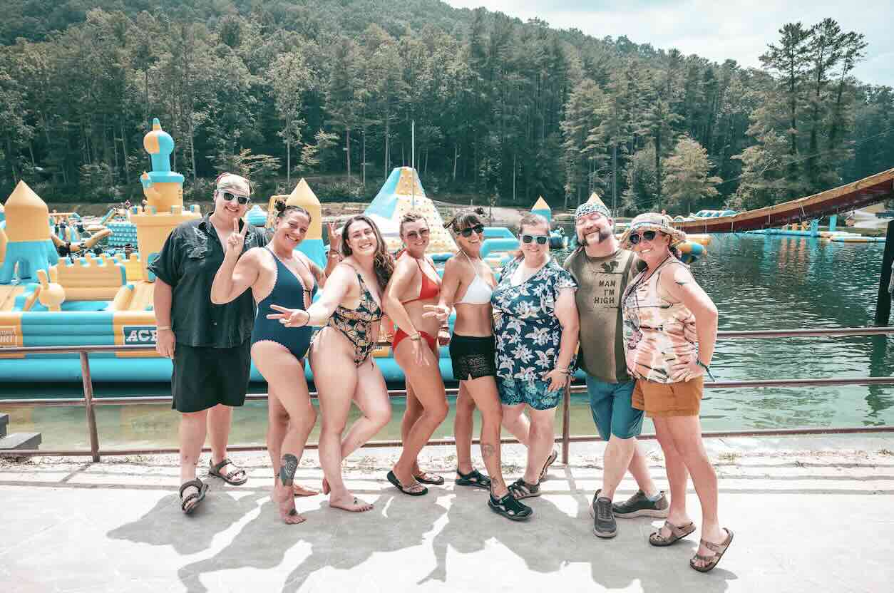 festival domies at the waterpark during domefest 2025 at ace adventure resort in the new river gorge