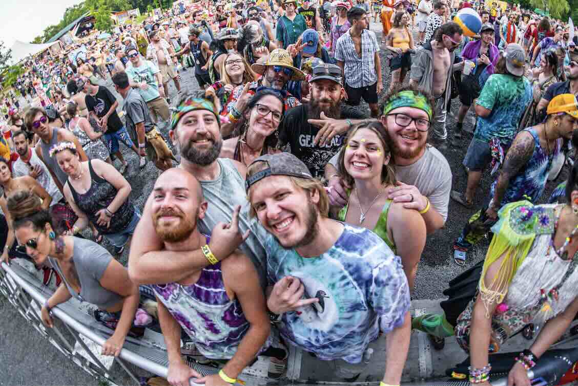 fans in the crowd at domefest 2026 at ace adventure resort in the new river gorge